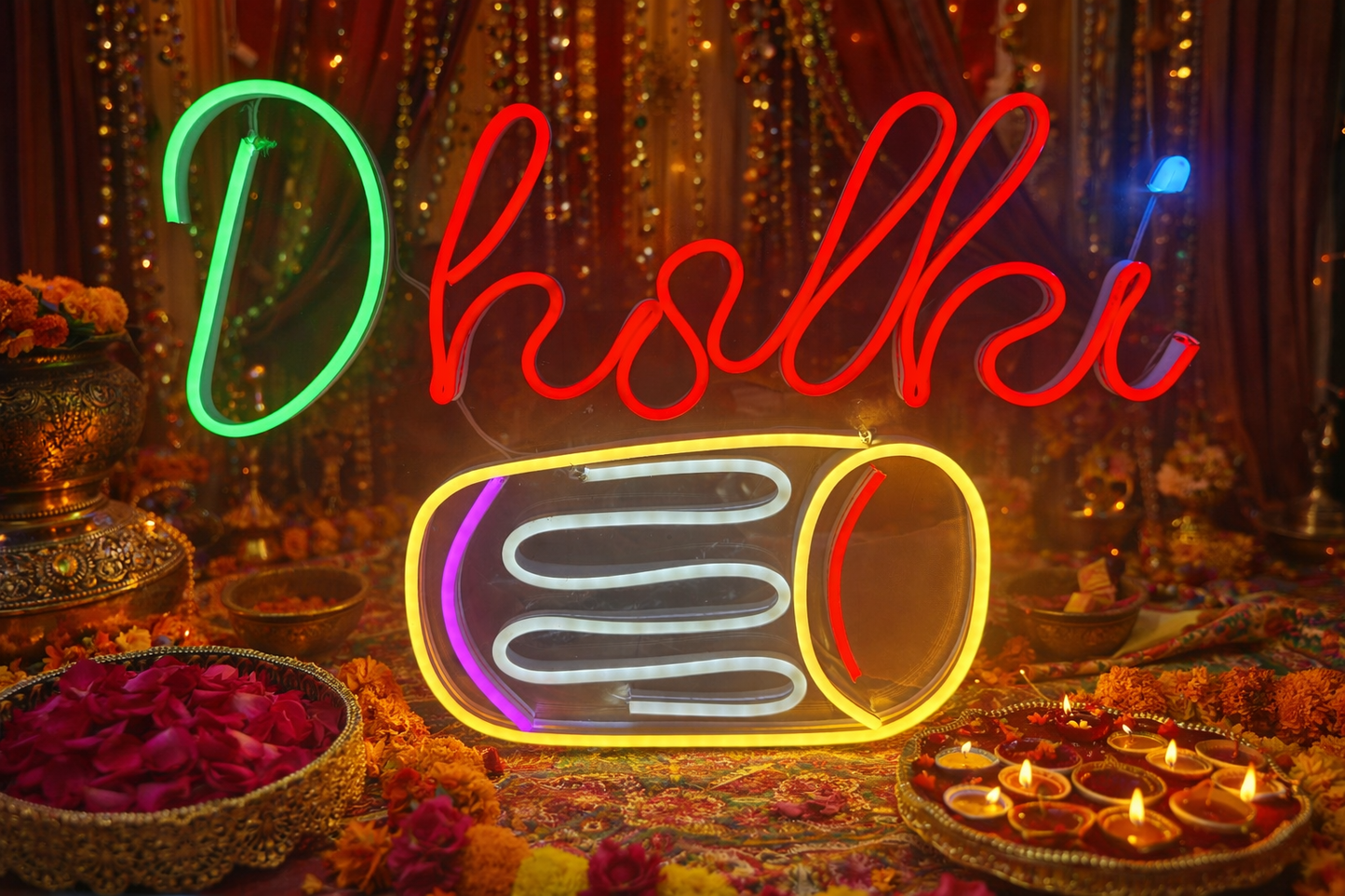 Neon Dholki Sign
